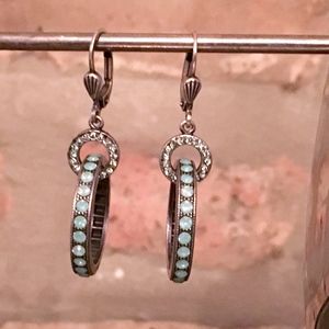 VINTAGE Deco Style Hoop Earrings
